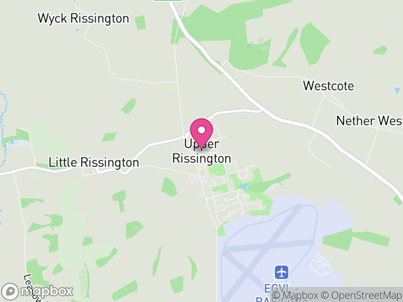 Map of Upper Rissington, Cotswold