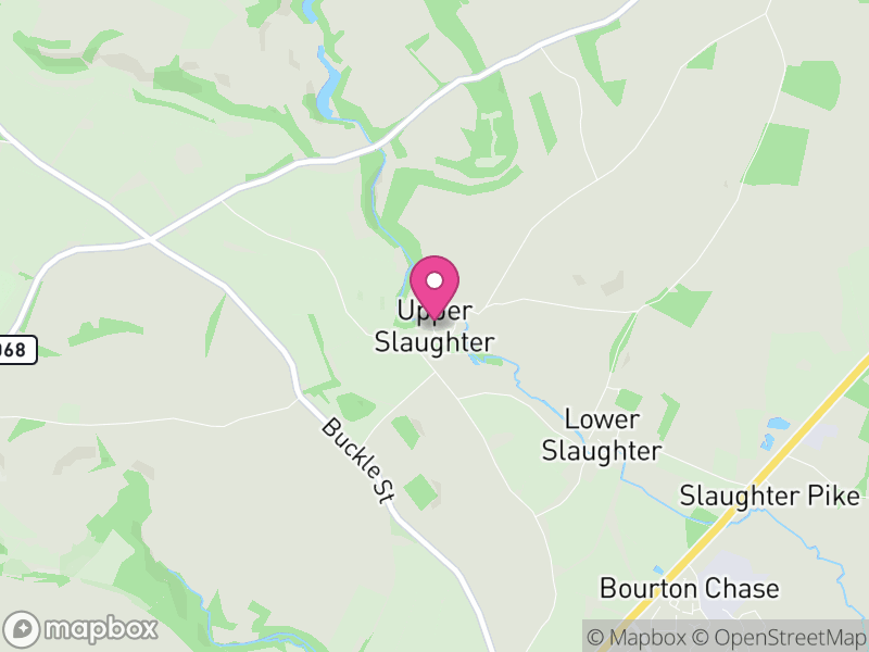 Map of Upper Slaughter, Cotswold