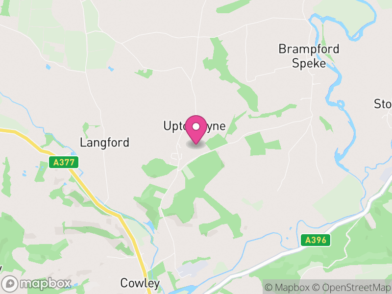 Map of Upton Pyne, East Devon