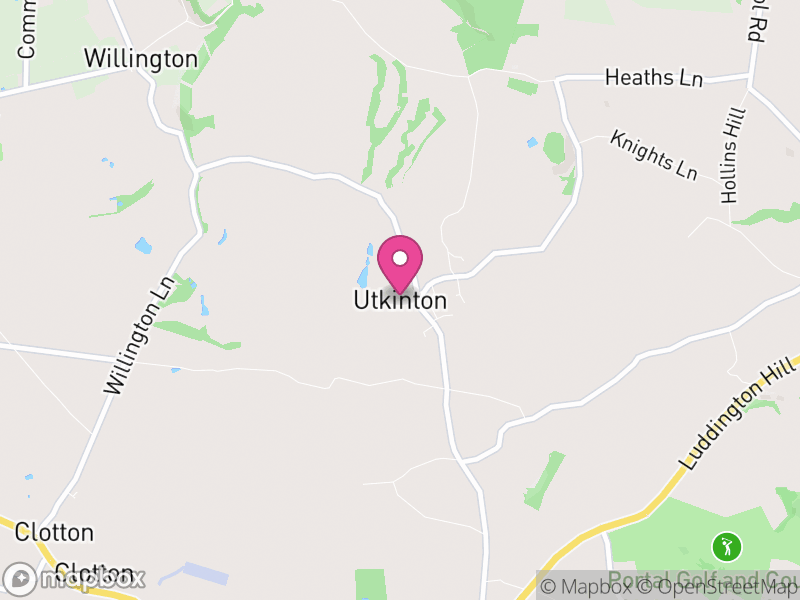 Map of Utkinton and Cotebrook, Cheshire West and Chester