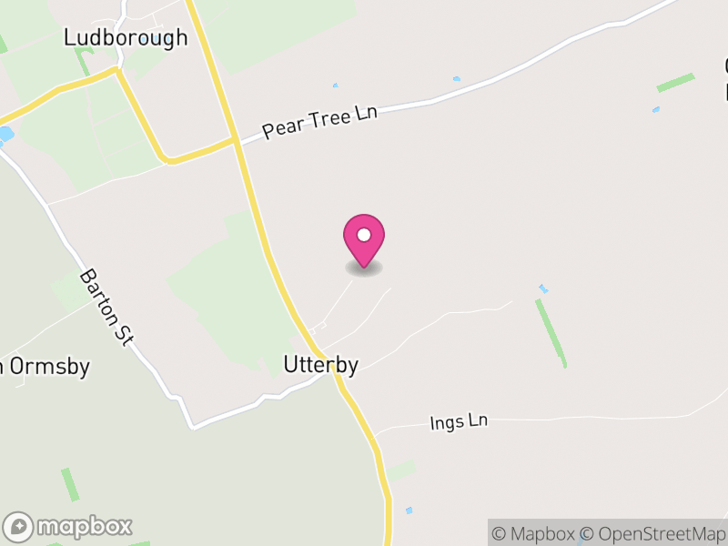 Map of Utterby, East Lindsey