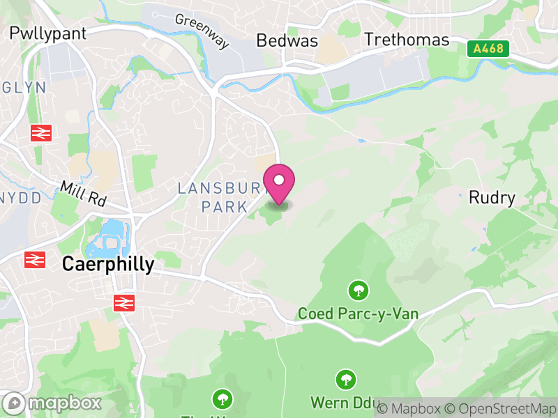 Map of Van, Caerphilly