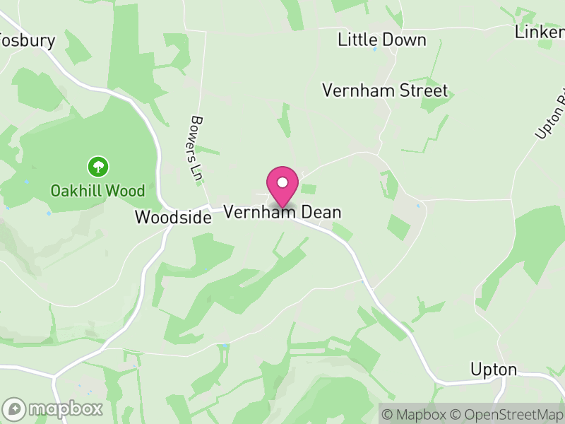 Map of Vernhams Dean, Test Valley