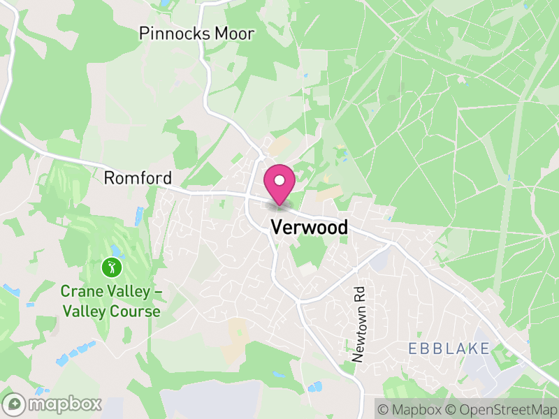 Map of Verwood, Dorset