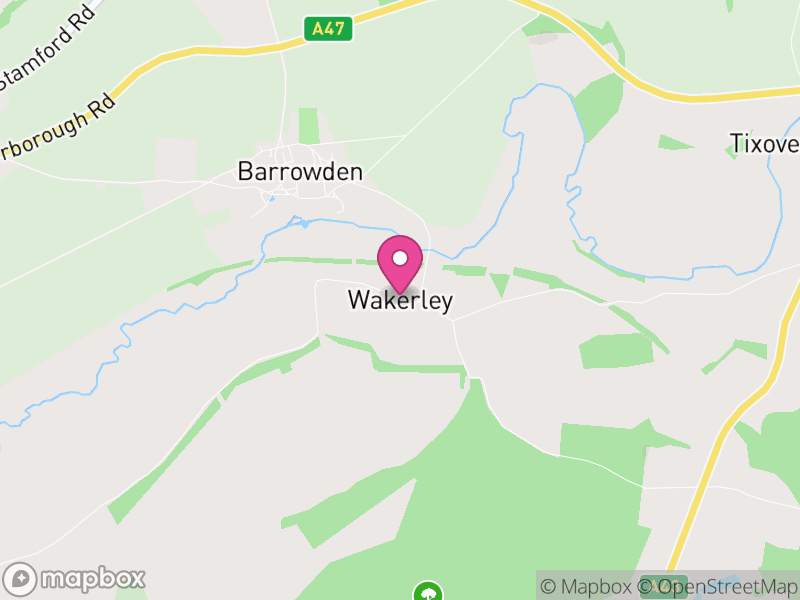 Map of Wakerley, North Northamptonshire