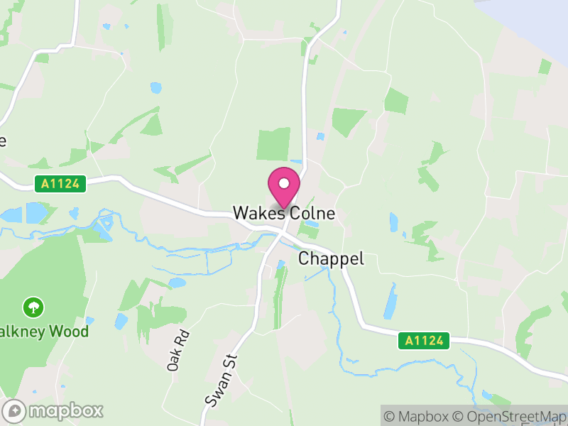 Map of Wakes Colne, Colchester
