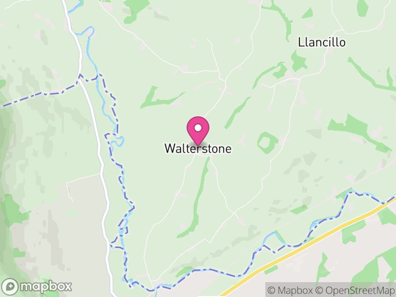 Map of Walterstone, Herefordshire
