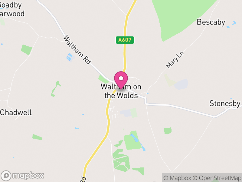 Map of Waltham on the Wolds and Thorpe Arnold, Melton