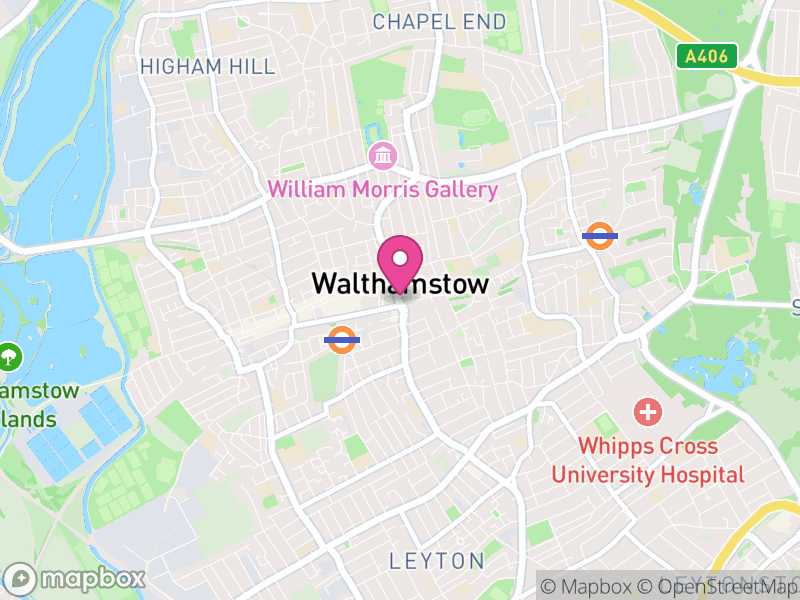 Map of Walthamstow