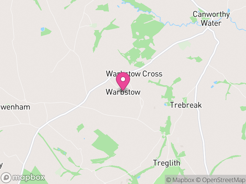 Map of Warbstow, Cornwall