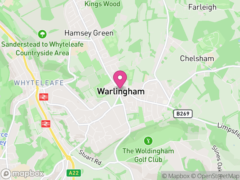 Map of Warlingham, Tandridge