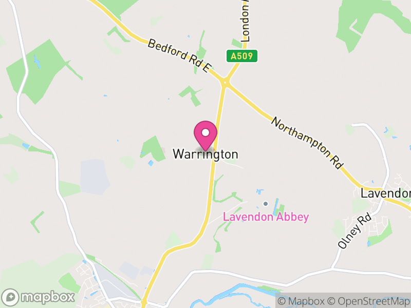 Map of Warrington, Milton Keynes