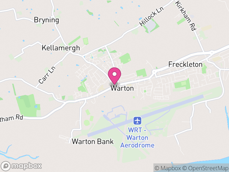 Map of Warton, Lancaster