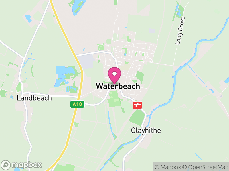Map of Waterbeach, South Cambridgeshire