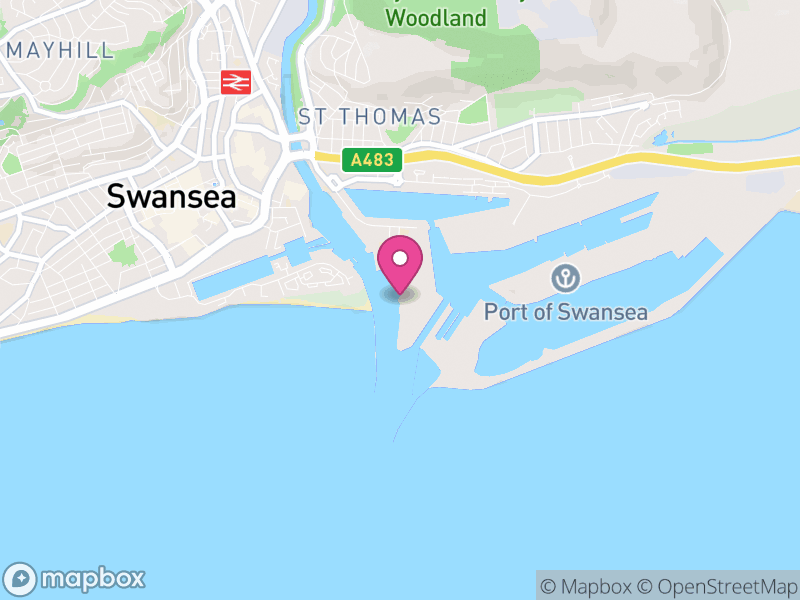 Map of Waterfront, Swansea