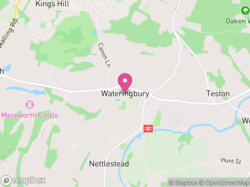 Map of Wateringbury, Tonbridge and Malling