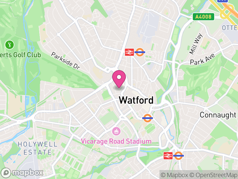 Map of Watford, Hertfordshire