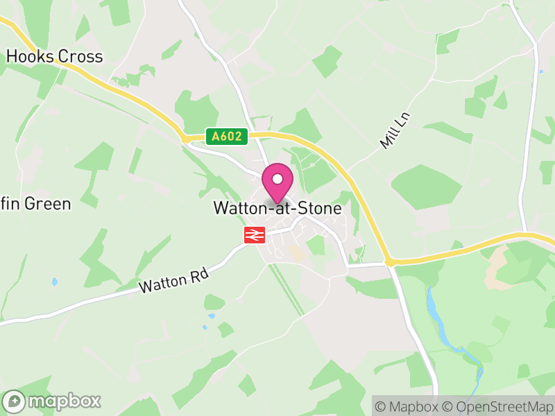 Map of Watton-at-Stone, East Hertfordshire