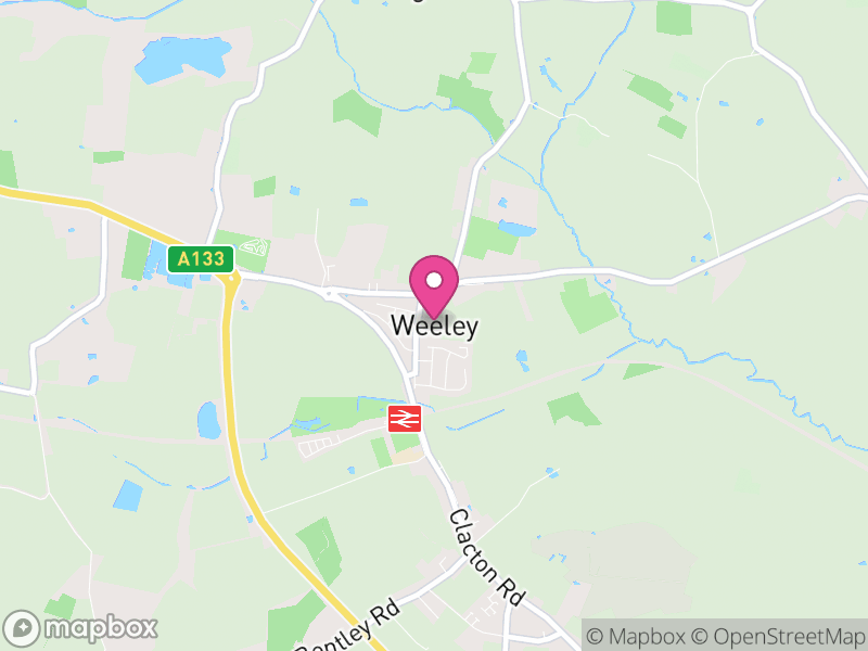 Map of Weeley, Tendring