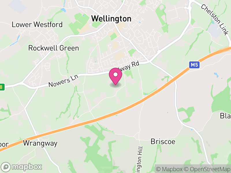 Map of Wellington Without, Somerset