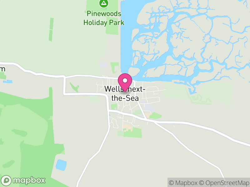 Map of Wells-Next-the-Sea, North Norfolk