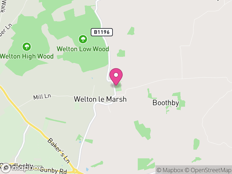 Map of Welton le Marsh, East Lindsey