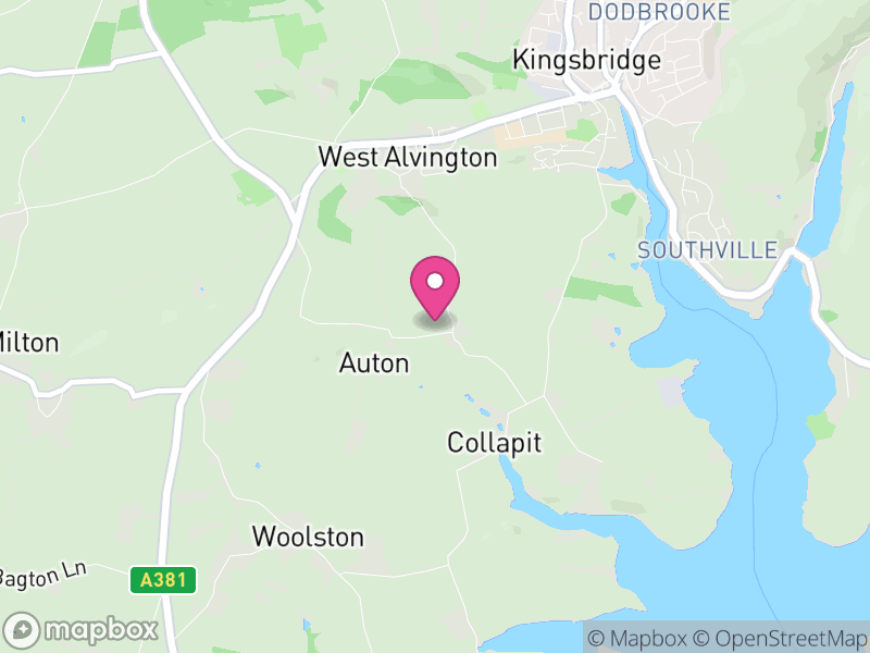 Map of West Alvington, South Hams