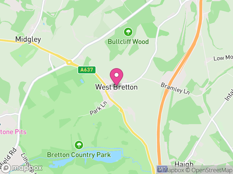 Map of West Bretton, Wakefield