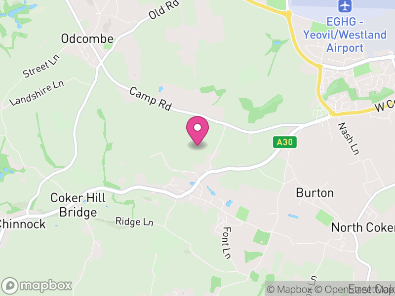 Map of West Coker, Somerset