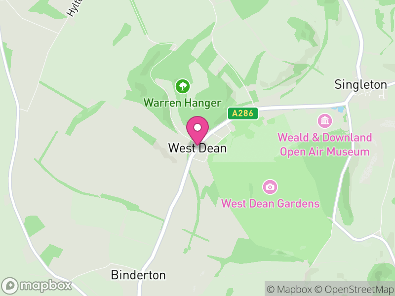 Map of West Dean, Chichester