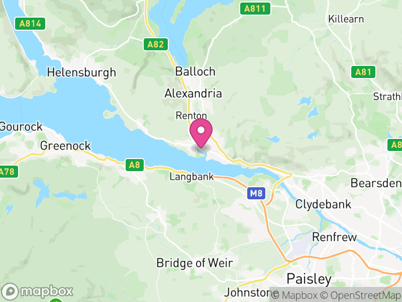 Map of West Dunbartonshire, Scotland