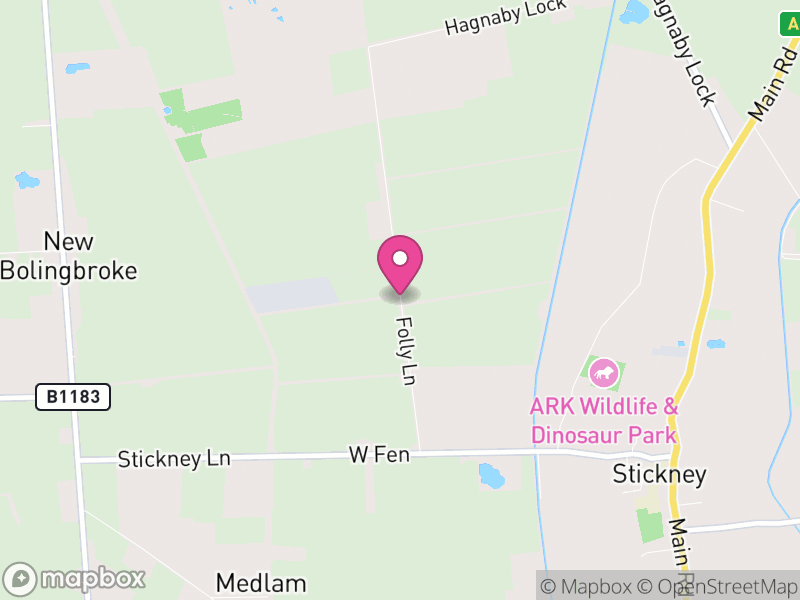 Map of West Fen, East Lindsey