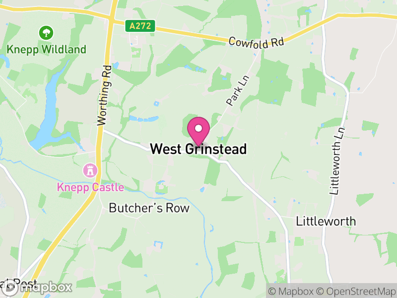 Map of West Grinstead, Horsham