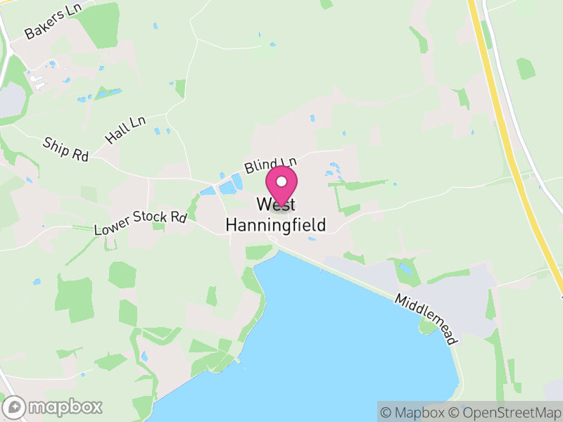 Map of West Hanningfield, Chelmsford