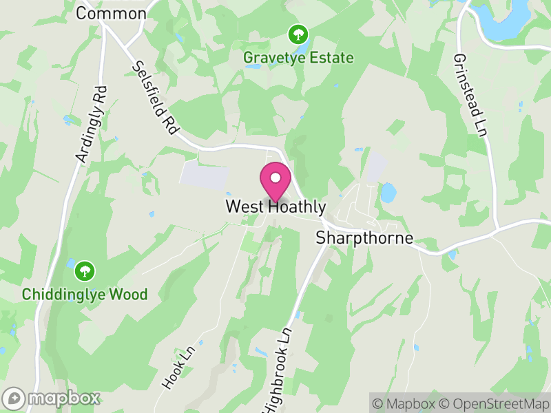 Map of West Hoathly, Mid Sussex