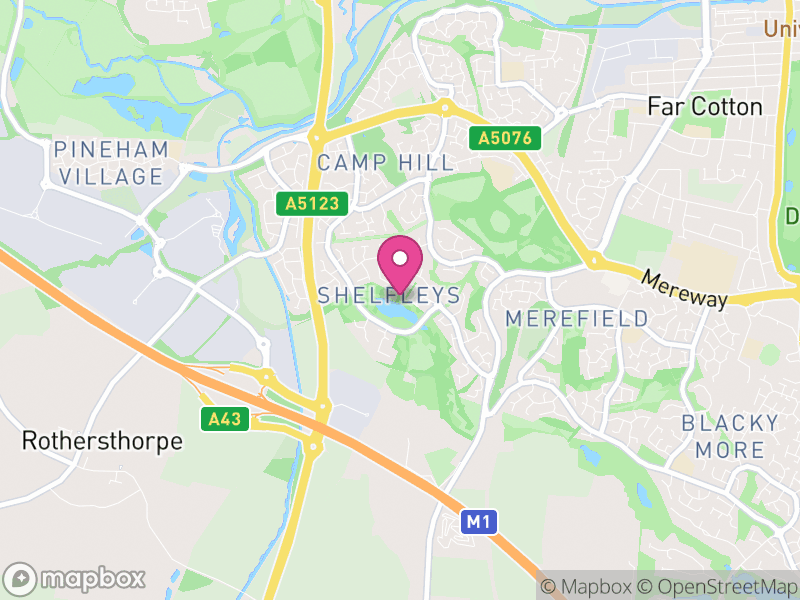 Map of West Hunsbury, West Northamptonshire