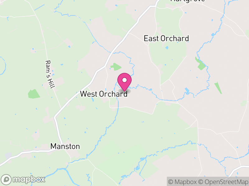 Map of West Orchard, Dorset