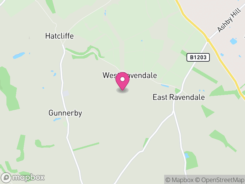 Map of West Ravendale, North East Lincolnshire