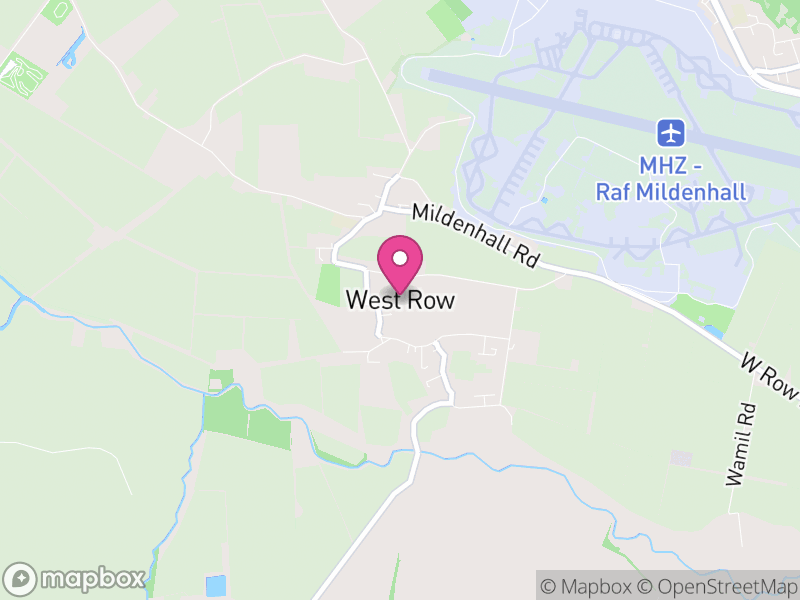 Map of West Row, West Suffolk