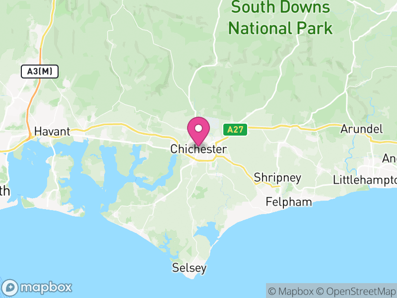 Map of West Sussex, England