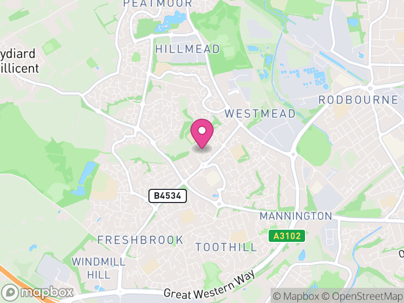 Map of West Swindon, Swindon