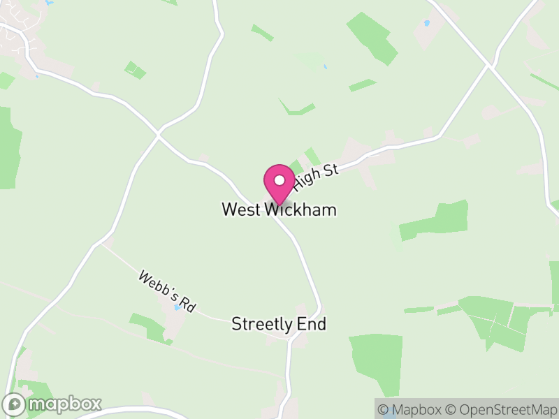 Map of West Wickham, South Cambridgeshire
