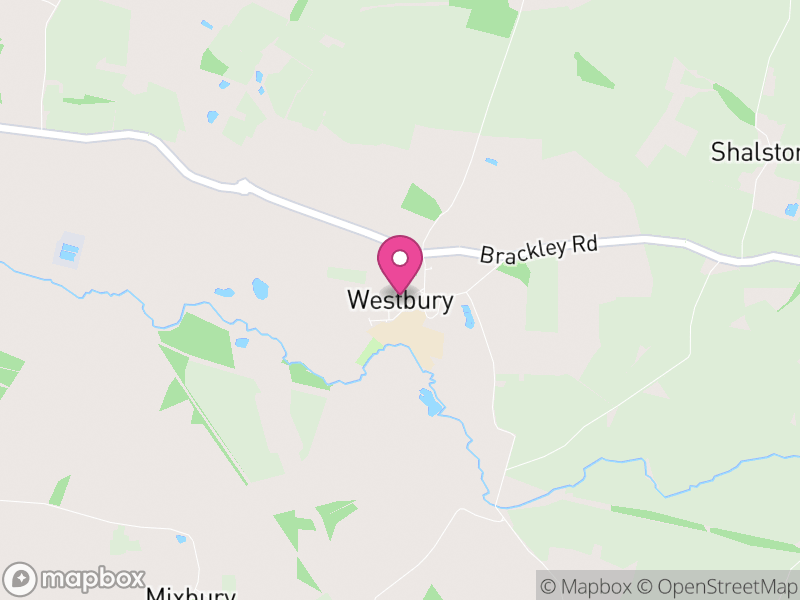 Map of Westbury, Buckinghamshire
