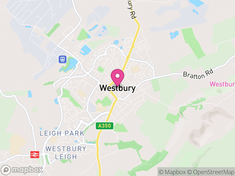 Map of Westbury, Wiltshire