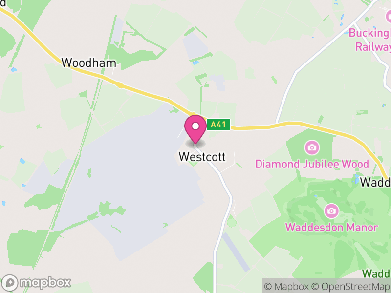 Map of Westcott, Buckinghamshire