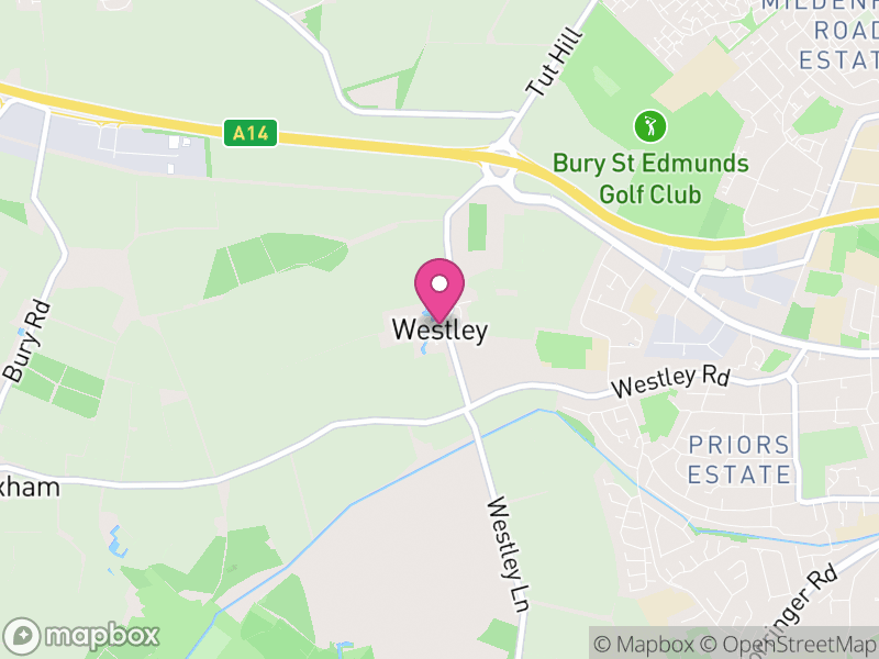 Map of Westley, West Suffolk