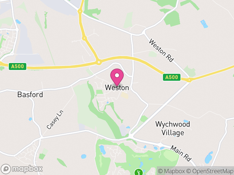 Map of Weston and Crewe Green, Cheshire East