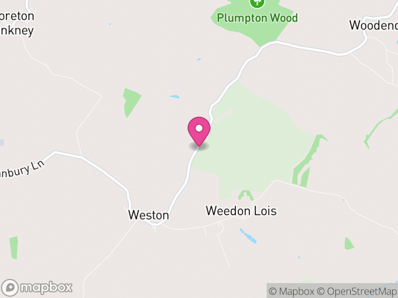 Map of Weston and Weedon, West Northamptonshire
