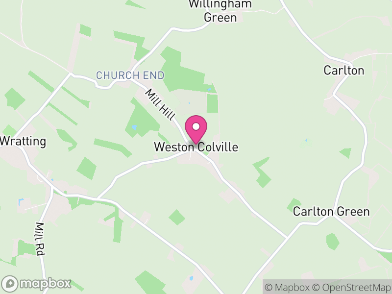 Map of Weston Colville, South Cambridgeshire