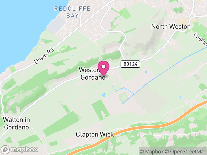 Map of Weston-in-Gordano, North Somerset